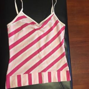 Pink striped tank top